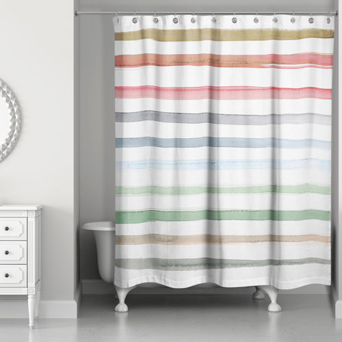 Wade Logan® Striped Shower Curtain & Reviews Wayfair